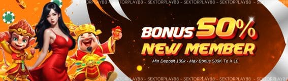 BONUS NEW MEMBER DEPOSIT PERTAMA 50%